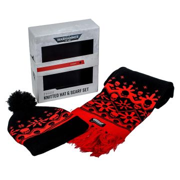 Шапка та шарф Warhammer Chaos Knitted Hat and Scarf Set