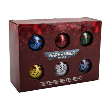 Набір ялинкових кульок Warhammer 40,000: Novelty Space Marine Chapter Helmet Baubles- 6 Pack
