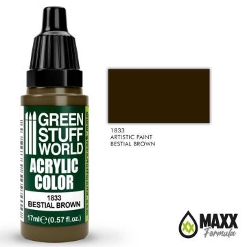 Акрилова фарба Green Stuff World Acrylic Paint: Bestial Brown (17ml)