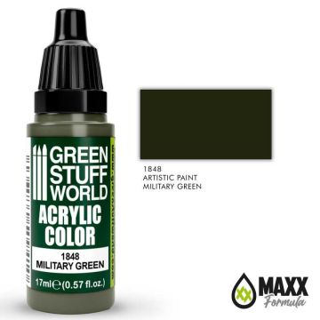 Акрилова фарба Green Stuff World Acrylic Paint: Military Green (17ml)