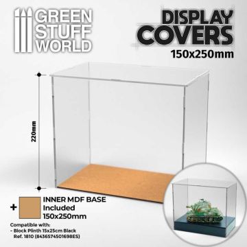 Кейс для демонстрації мініатюри Green Stuff World: Acrylic Display Case 150x250mm