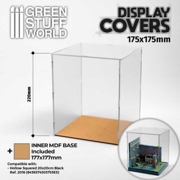 Кейс для демонстрації мініатюри Green Stuff World: Acrylic Display Case 175x175mm