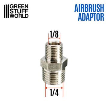 Адаптер з різьбою для аерографа Green Stuff World: Airbrush Thread Adapter 1/4" to 1/8"