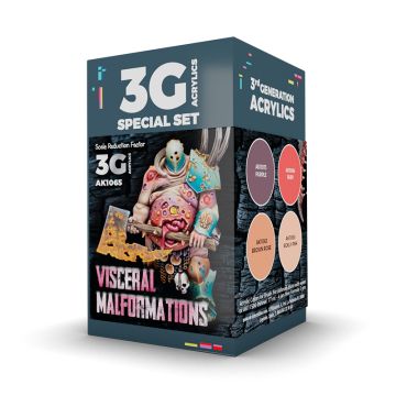 Набір акрилових фарб AK Interactive: Wargame Color Set: Visceral Malformations