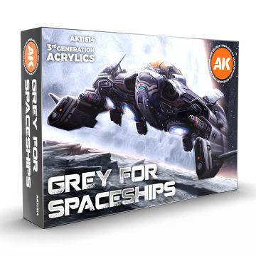 Набір акрилових фарб AK Interactive: Grey For Spaceships
