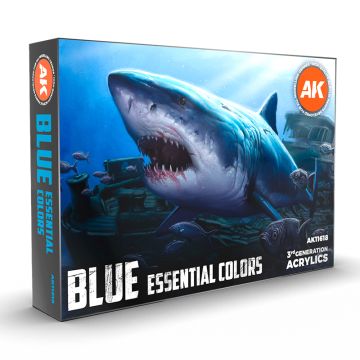 Набір акрилових фарб AK Interactive: Blue Essential Colors