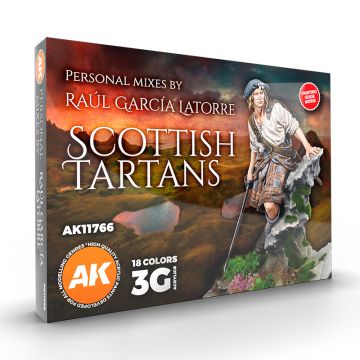 Набір акрилових фарб AK Interactive: Scottish Tartans