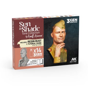 Набір акрилових фарб AK Interactive: Sun & Shade Tone Collection by Kirill Kanaev