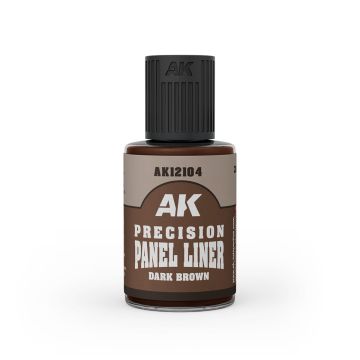 Емалевий лайнер AK Interactive: Precision Panel Liner - Dark Brown