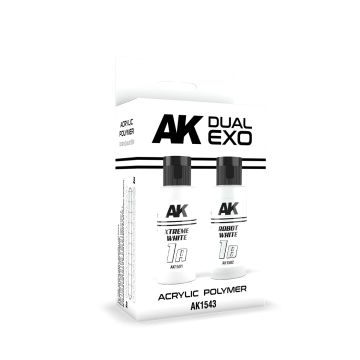 Набір акрилових фарб AK Interactive: Dual Exo Set 1 – 1a Xtreme White & 1b Robot White