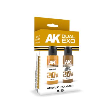Набір акрилових фарб AK Interactive: Dual Exo Set 20 – 20a Auryn & 20b Gold Eclipse
