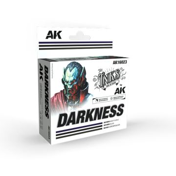 Набір акрилових чорнил AK Interactive: The Inks: Darkness