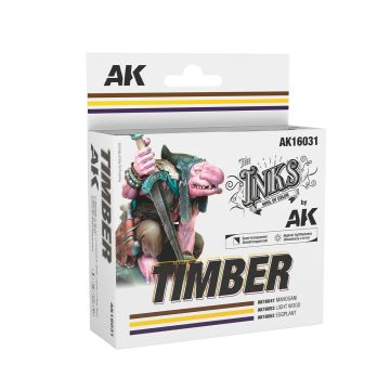 Набір акрилових чорнил AK Interactive: The Inks: Timber