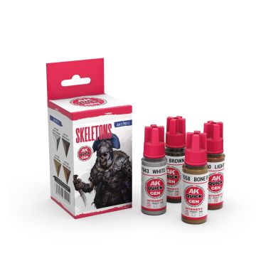 Набір акрилових фарб AK Interactive: Quick Gen Color- Skeletons