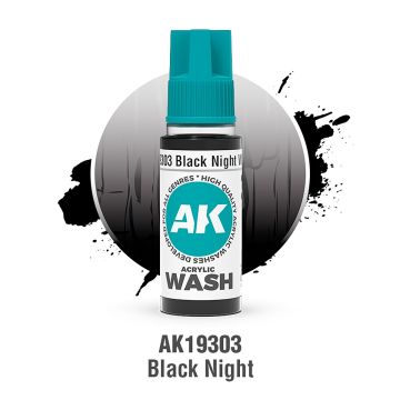 Акрилова змивка AK Interactive: Acrylic Wash – Black Night