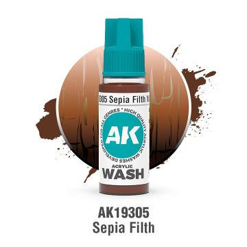 Акрилова змивка AK Interactive: Acrylic Wash – Sepia Filth