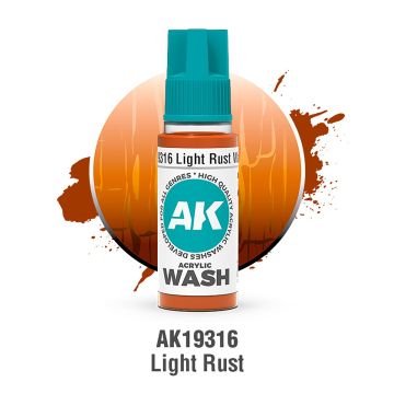 Акрилова змивка AK Interactive: Acrylic Wash – Light Rust