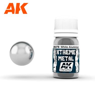 Акрилова фарба AK Interactive: Xtreme Metal – White Aluminium