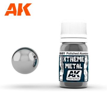 Акрилова фарба AK Interactive: Xtreme Metal – Polished Aluminium