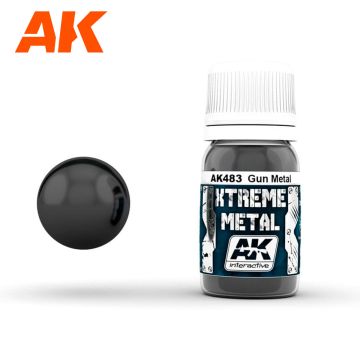 Акрилова фарба AK Interactive: Xtreme Metal – Gun Metal