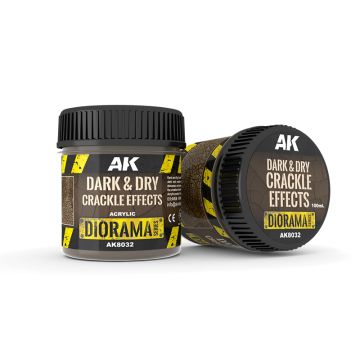 Акрилова паста AK Interactive: Terrains: Dark & ​​Dry Crackle Effects (100 ml)