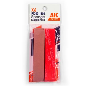 Набір шліфувальних стіків Ak interactive: Sponge P1200–1500 Grit (6 Units)