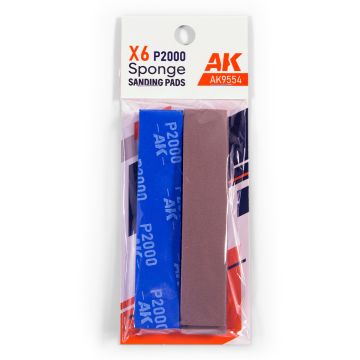 Набір шліфувальних стіків Ak interactive: Sponge P2000 Grit (6 Units)