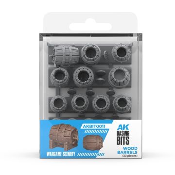 Набір декорацій AK Interactive: Basing Bits – Wood Barrels
