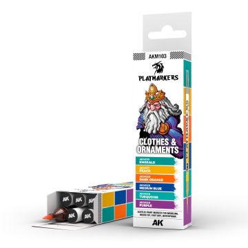 Набір акрилових маркерів AK Interactive Playmarker Clothes & Ornaments Set