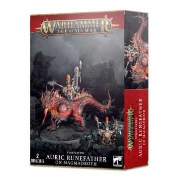 Набір мініатюр Age of Sigmar Fyreslayers: Auric Runefather on Magmadroth