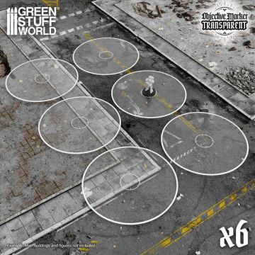 Набір WTC маркерів Green Stuff World: Basic Clear Objective Marker Wh40k Compatible