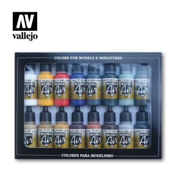 Набір акрилових фарб Vallejo: Model Air: Basic Colors