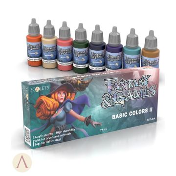 Набір акрилових фарб Scale 75: Fantasy & Games: Basic Colors 2 (8x17 ml)