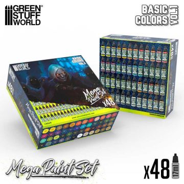 Набір акрилових фарб Green Stuff World: Basic Mega Paint Set - Vol. 1.0