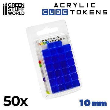 Набір акрилових жетонів Green Stuff World: Blue Acrylic Cube Tokens