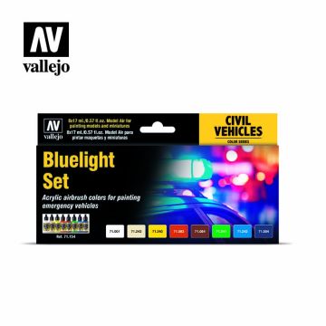 Набір акрилових фарб Vallejo: Model Air: Bluelight Set