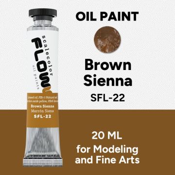 Олійна фарба Scale 75: Floww Oils: Brown Sienna (20ml)