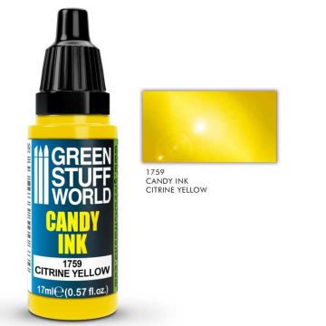 Акрилове чорнило Green Stuff World Acrylic Inks: Candy Ink: Citrine Yellow (17ml)