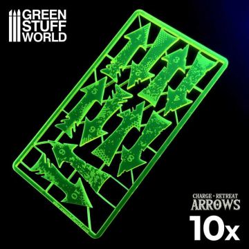 Маркери нападу та відходу Green Stuff World: Charge and Retreat Arrows - Fluor Yellow-green