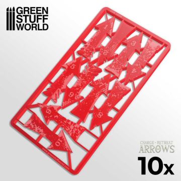 Маркери нападу та відходу Green Stuff World: Charge and Retreat Arrows - Red
