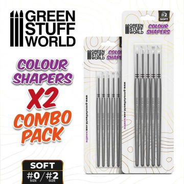 Набір інструментів Green Stuff World: Clay Shapers - Color Shapers Combo 0 and 2 - White Soft