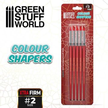 Набір інструментів Green Stuff World: Clay Shapers - Color Shapers Size 2 - Extra Firm