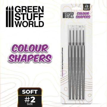 Набір інструментів Green Stuff World: Clay Shapers - Color Shapers Size 2 - White Soft