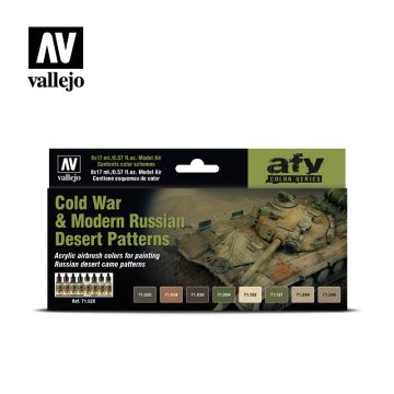Набір акрилових фарб Vallejo: Model Air: Cold War & Modern russian Desert Patterns
