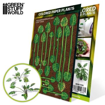 Декоративна рослина Green Stuff World: Colored Paper Plants - Monstera