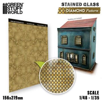 Вітражне скло Green Stuff World: Diamond Pattern Stained Glass
