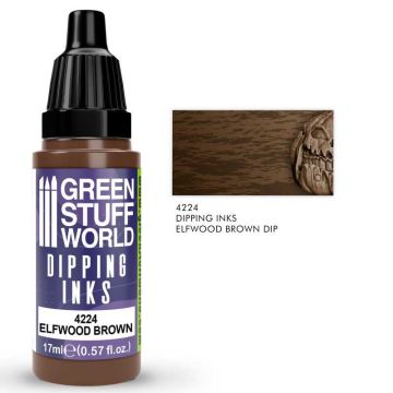 Акрилове чорнило Green Stuff World Dipping Ink: Elfwood Brown Dip (17ml)