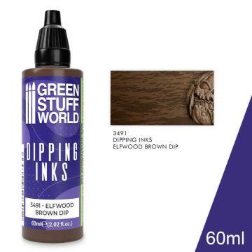 Акрилове чорнило Green Stuff World Dipping Ink: Elfwood Brown Dip (60ml)