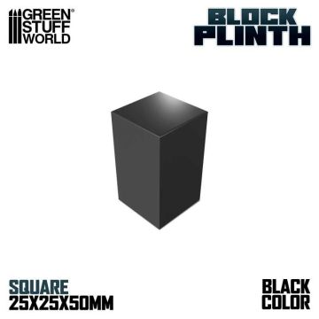 Деревʼяна підставка для мініатюр Green Stuff World: Display Block 2.5X2.5 cm - Black