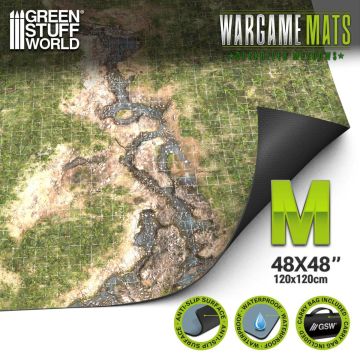 Ігрове поле Green Stuff World: Dungeon Neoprene Mat With 1-inch Grid 4x4' (120x120cm) Duskriver Meadows